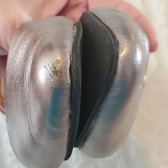 J Jill Ida D'Orsay Flats Loafers Shoes Womens 6.5 Gold Metallic Leather Slip On - Picture 9 of 9